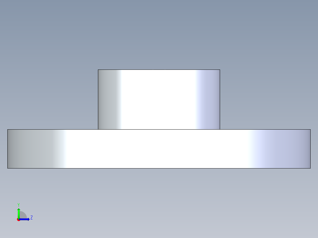 聚氯乙烯配件23-Sch80_Flange One-Piece_SOC_851-010_1in左视图