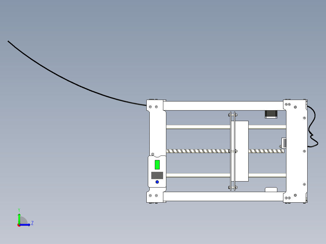 3D打印机总装图左视图