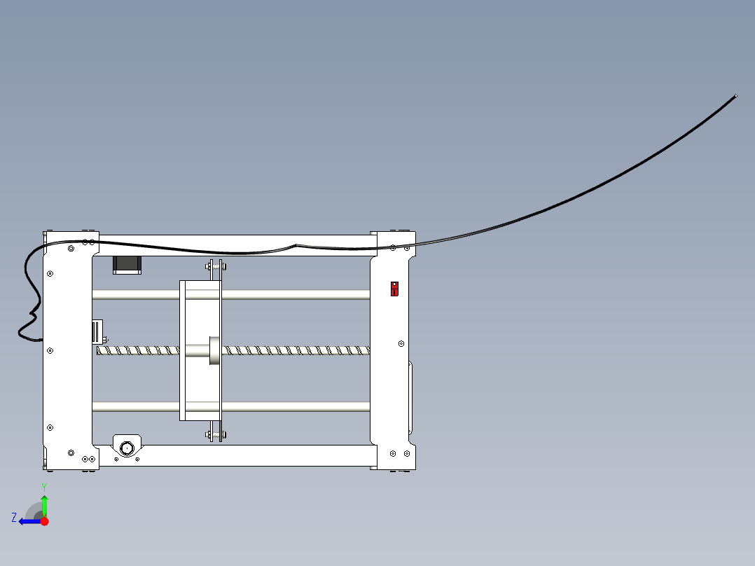 3D打印机总装图右视图