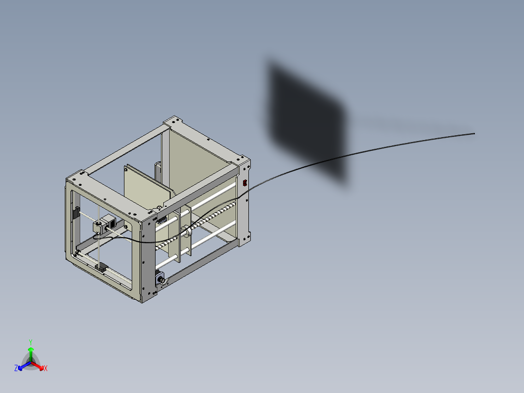 3D打印机总装图正等轴测图