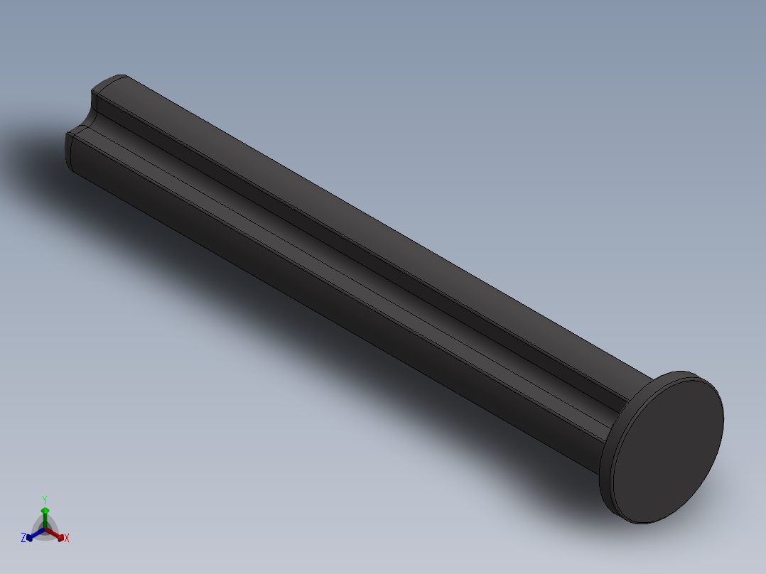 乐高机械组车桥-87083 DkStone Technic Axle 4 with Stop.SLDPRT