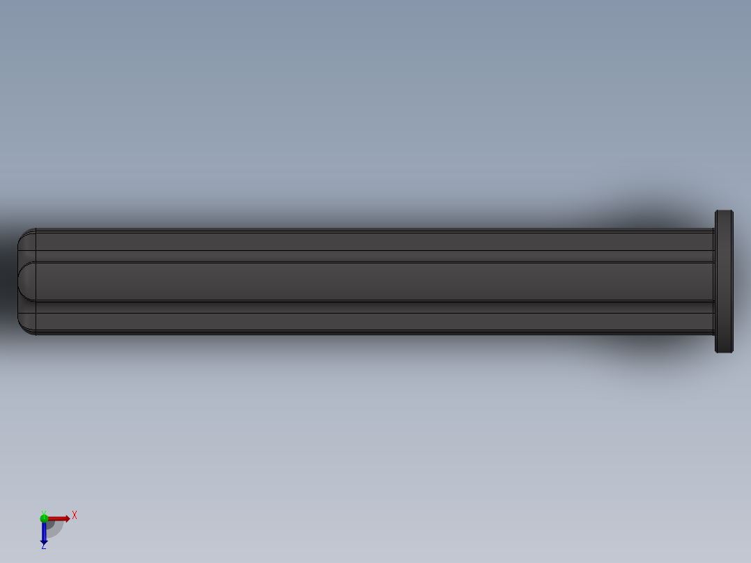 乐高机械组车桥-87083 DkStone Technic Axle 4 with Stop.SLDPRT俯视图