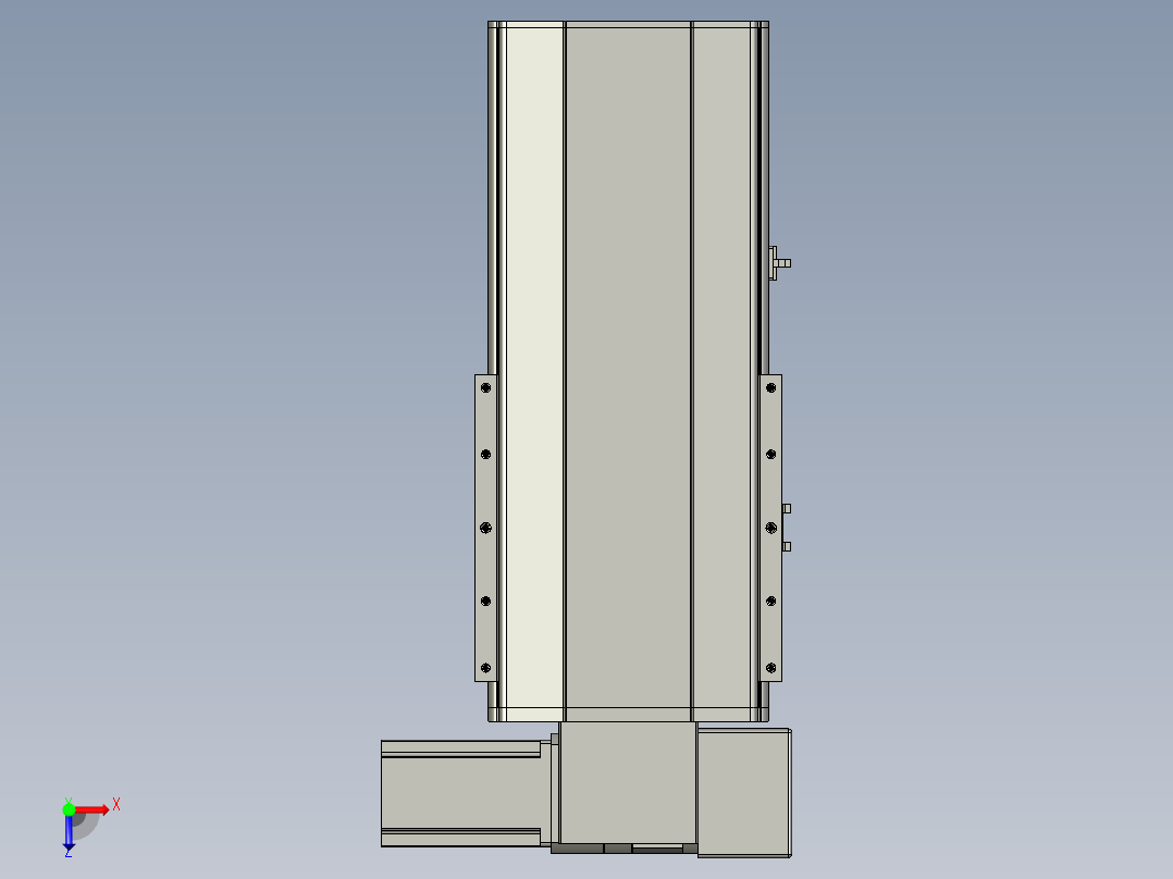 直线模组LHB21-L40-S150-RD设计图纸俯视图