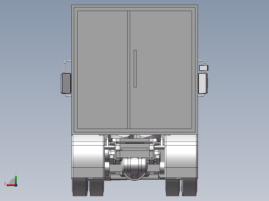 我们的卡车，设计图后视图