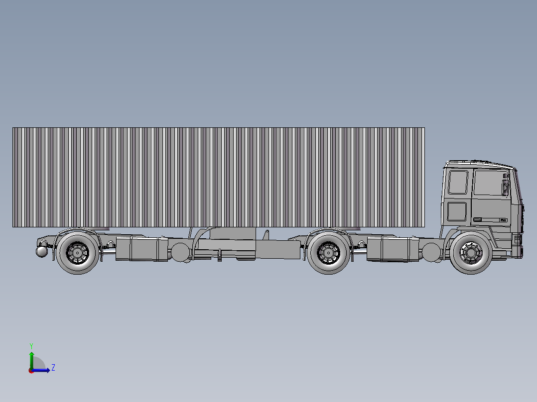 我们的卡车，设计图左视图