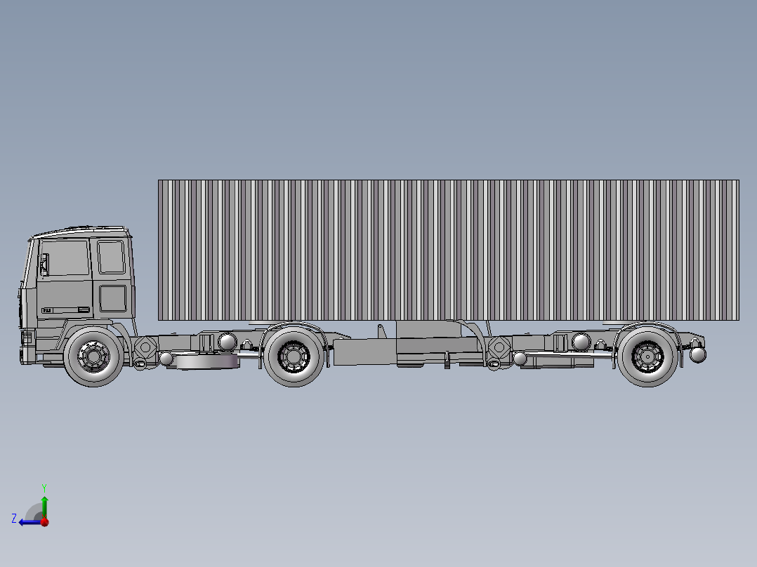 我们的卡车，设计图右视图