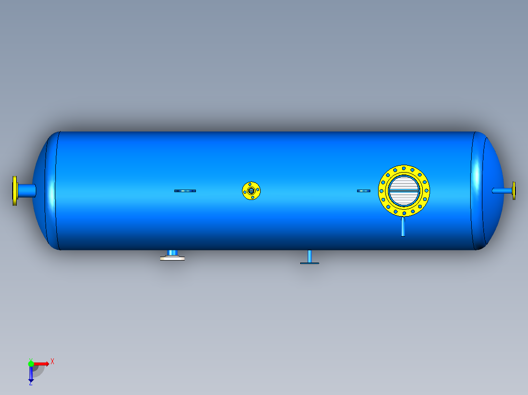 换热器三维模型三维俯视图
