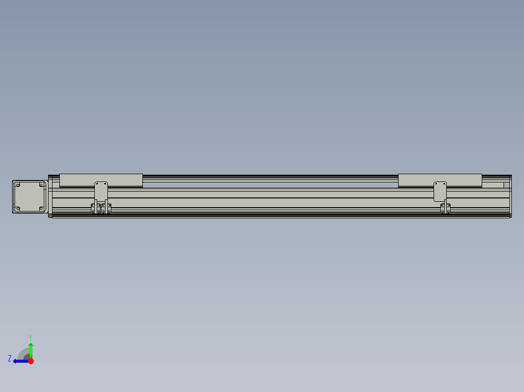 直线模组LHB21-L40-S900-L(B)设计图纸右视图