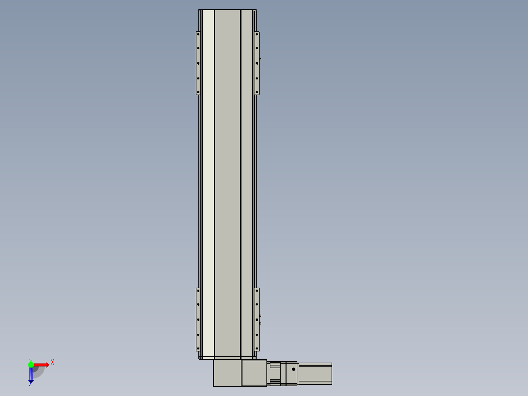 直线模组LHB21-L40-S900-L(B)设计图纸俯视图