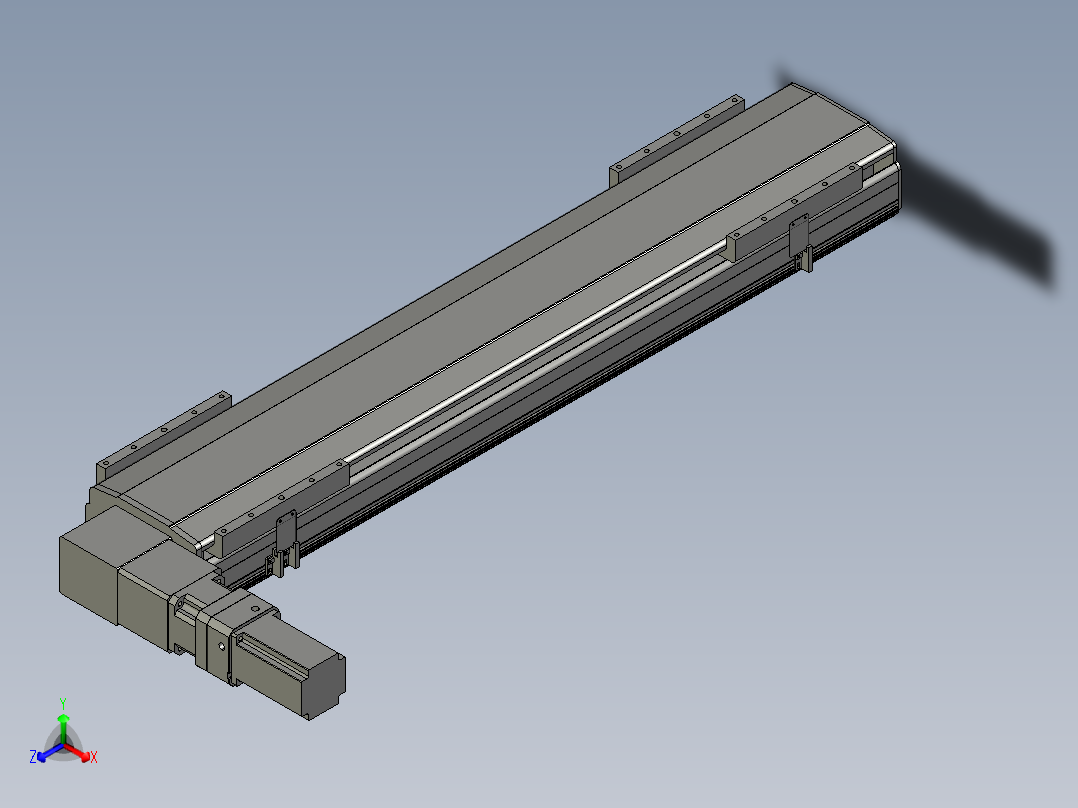 直线模组LHB21-L40-S900-L(B)设计图纸正等轴测图