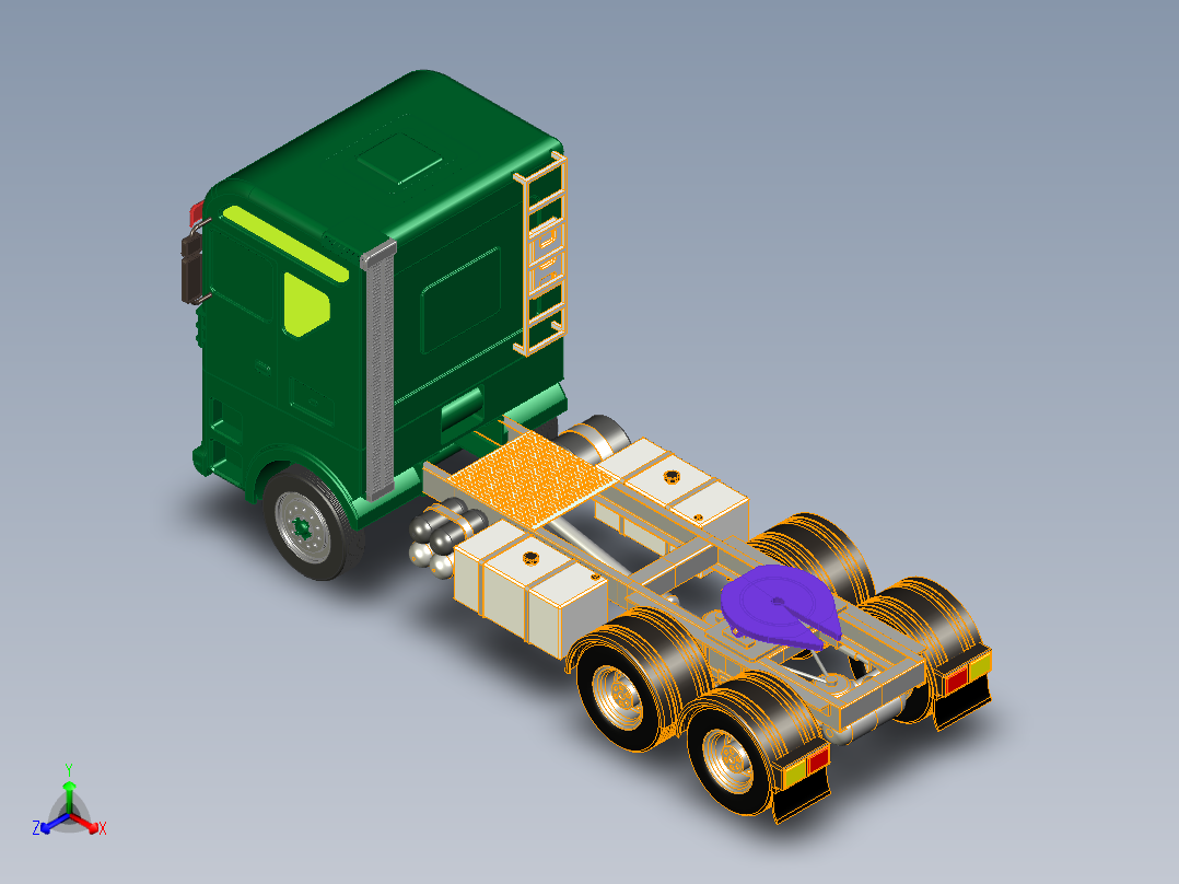 卡车牵引车三维模型三维