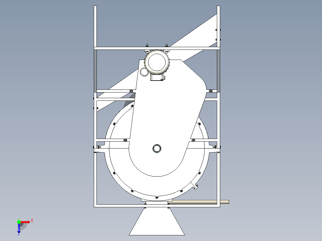 核桃去青皮机构设计【去皮机含运动仿真】【三维SW】【含4张CAD图纸+说明书】俯视图