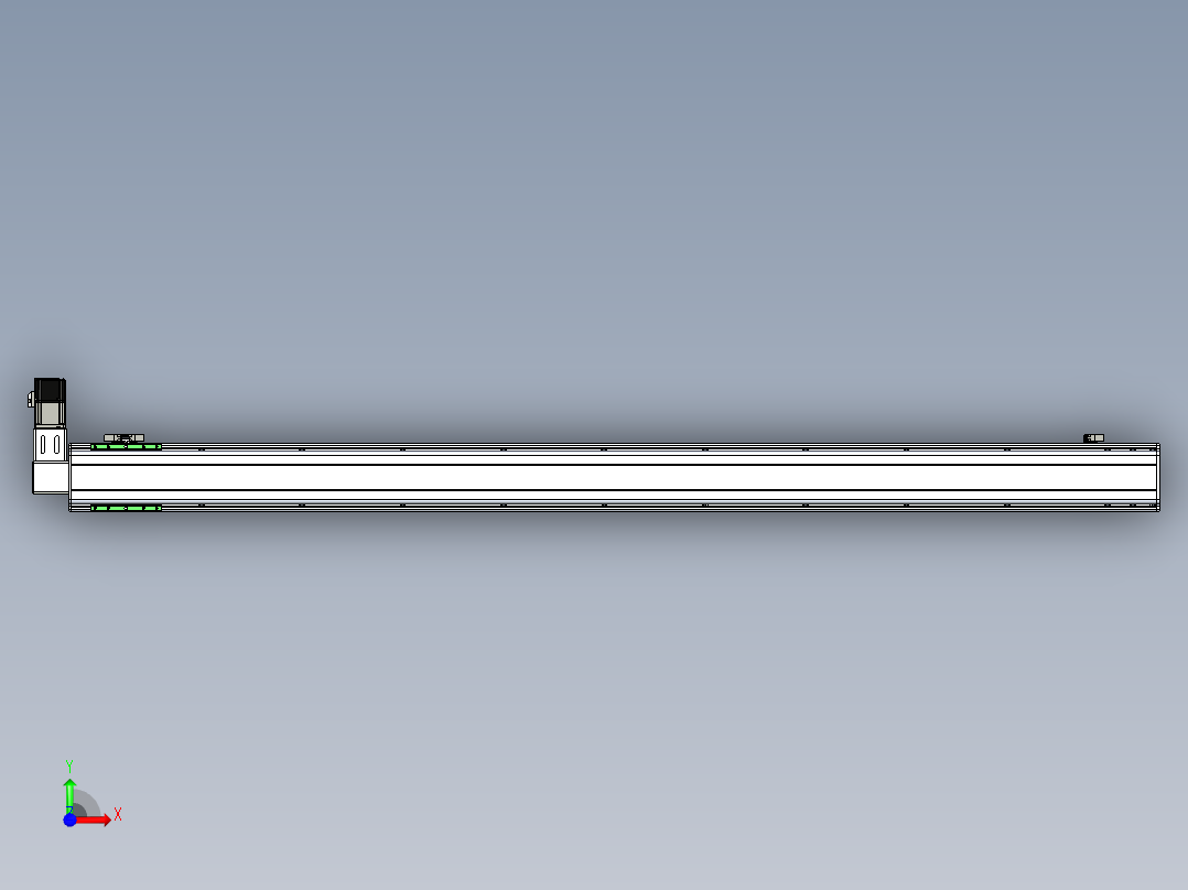 同步带滑台-半封闭B13-L90-S1900-R-P40-D3前视图