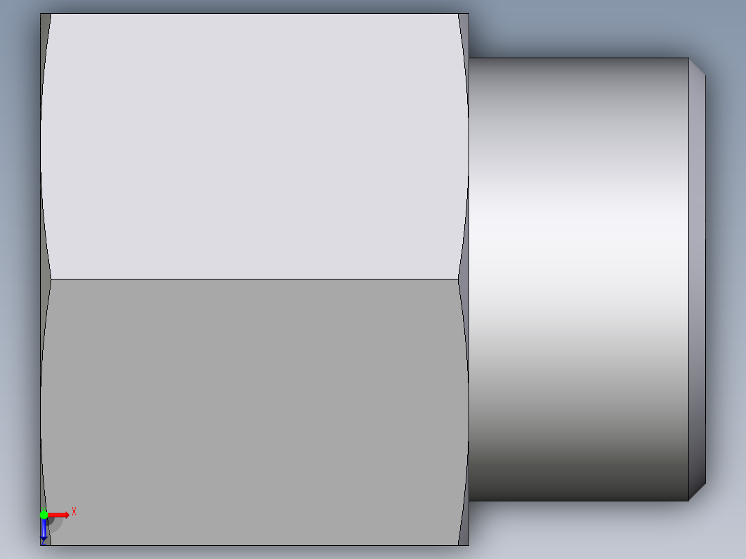 卡套式工业通用硬管接头EO_Swivel_connector_GAI20SM71X俯视图