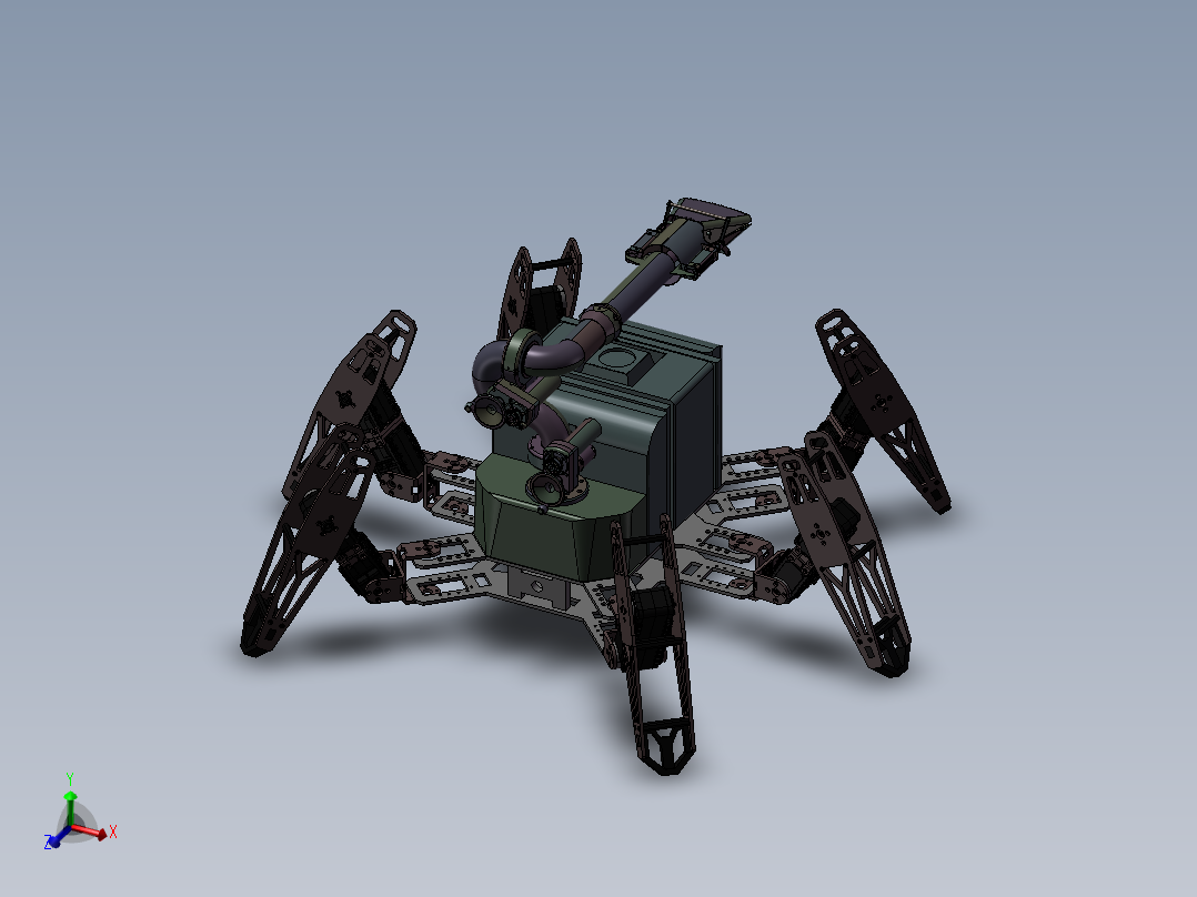 蜘蛛<span style='color: red'>机器人</span>消防员3D模型