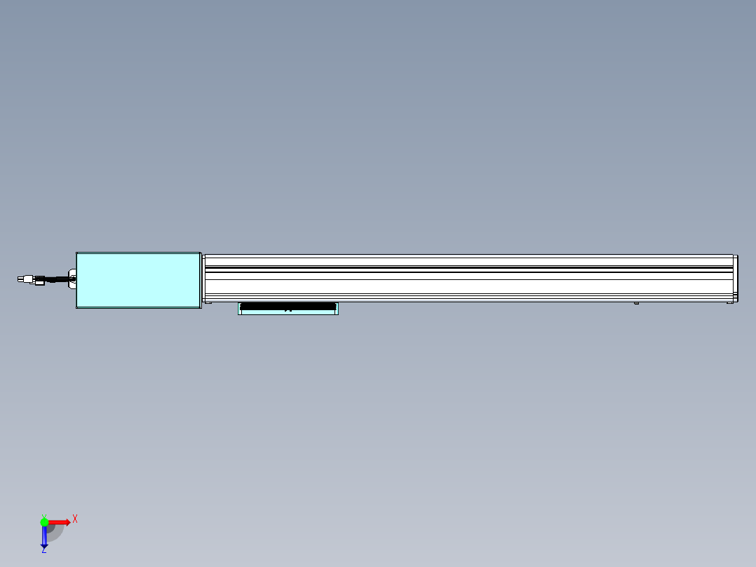 威洛博VBC同步带传动一无尘环境VBC14-L45-S550-BR-ZP75-C3俯视图