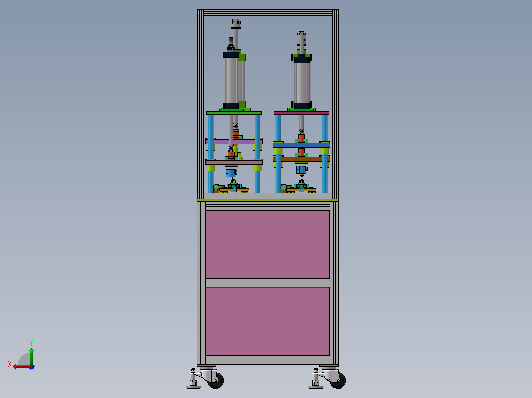 汽车油泵盖组装机sw18可编辑后视图