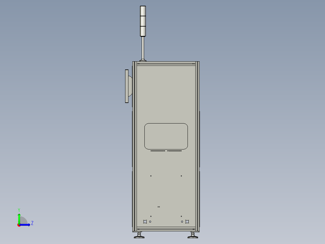 芯片封装双工位注压一体机step左视图