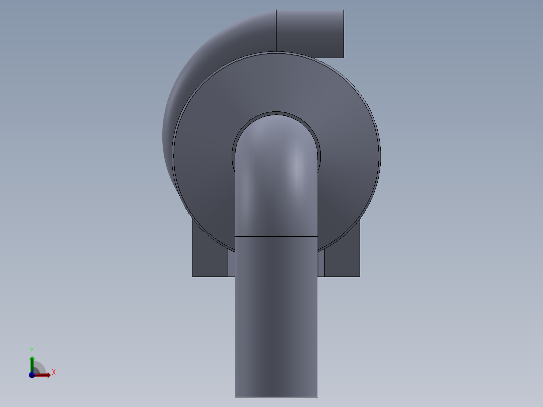 混流式水轮机前视图