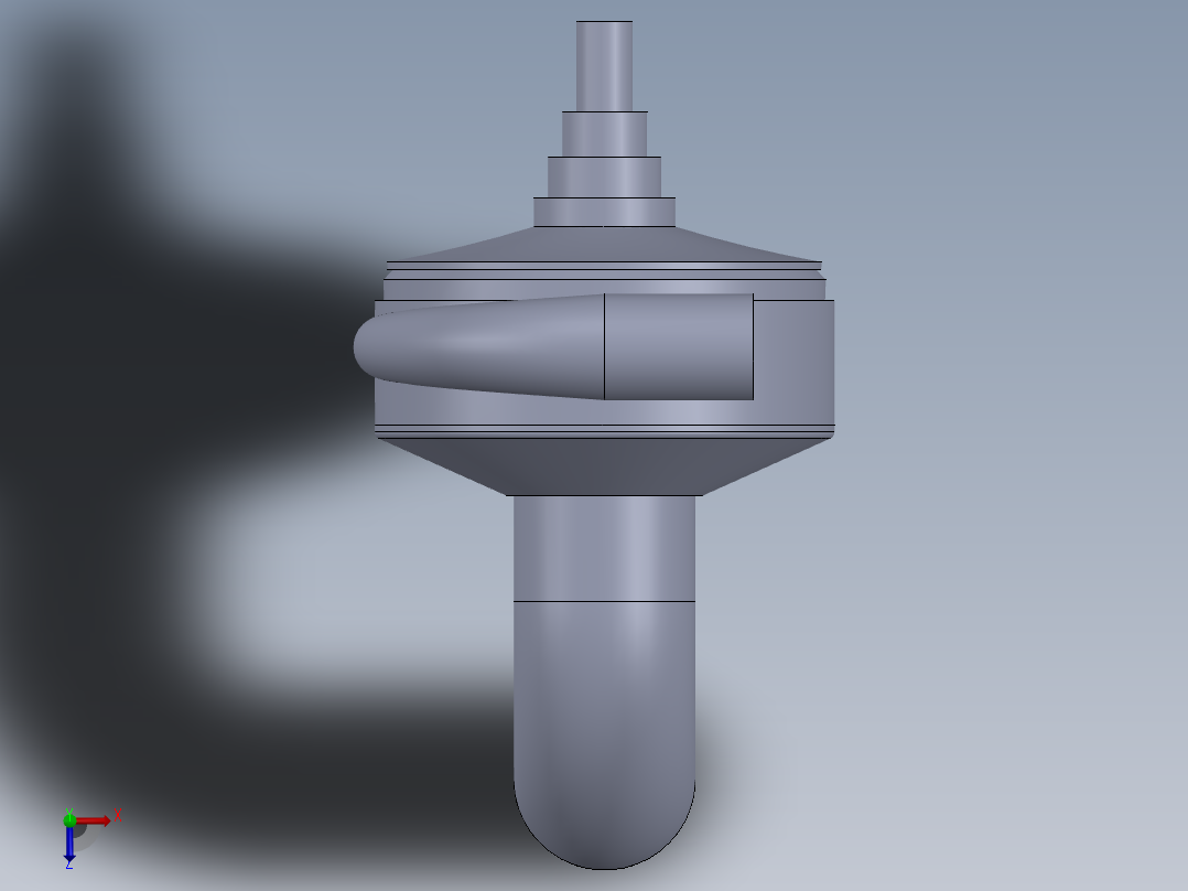 混流式水轮机俯视图