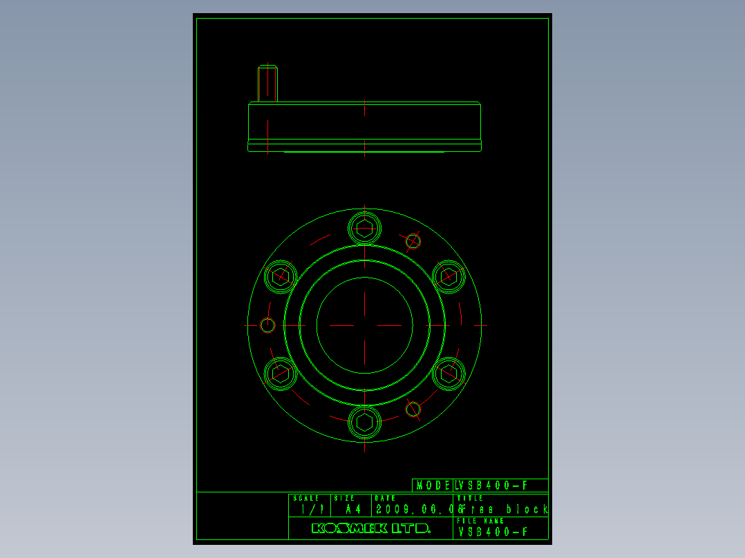 KOSMEKVSB400-F多系列多零件图纸模型多系列多零件图纸模型