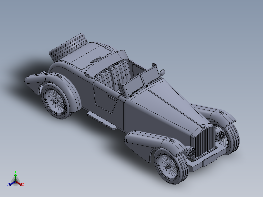 经典玩具车 SW STP正等轴测图