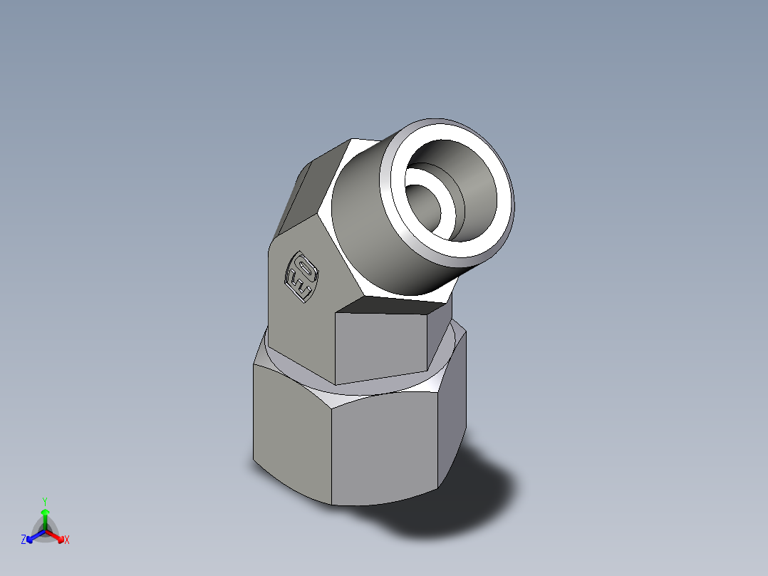 卡套式工业通用硬管接头EO_Swivel_nut_45_deg_elbow_EV10SOMDCF