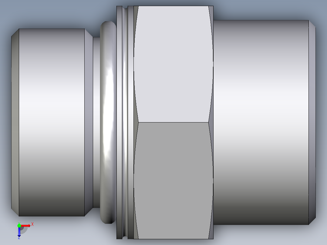 卡套式工业通用硬管接头EO_Male_Stud_connector_GEO25SMOMDCF俯视图