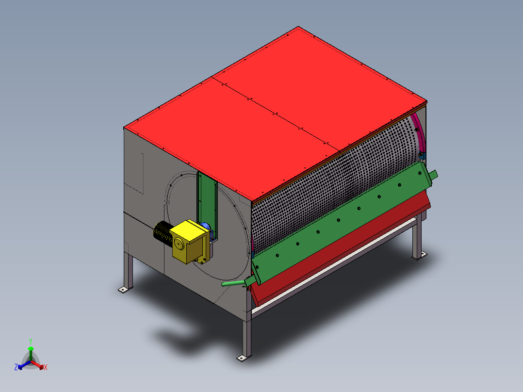 微滤机的设计含三维二维说明书566772正等轴测图