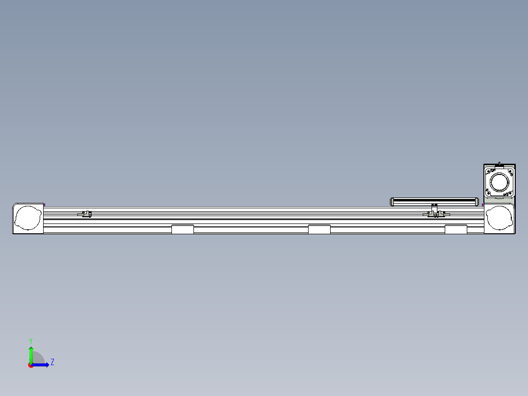同步带滑台-欧规B8-L88-S1000-L-ZP75-D3-N10左视图