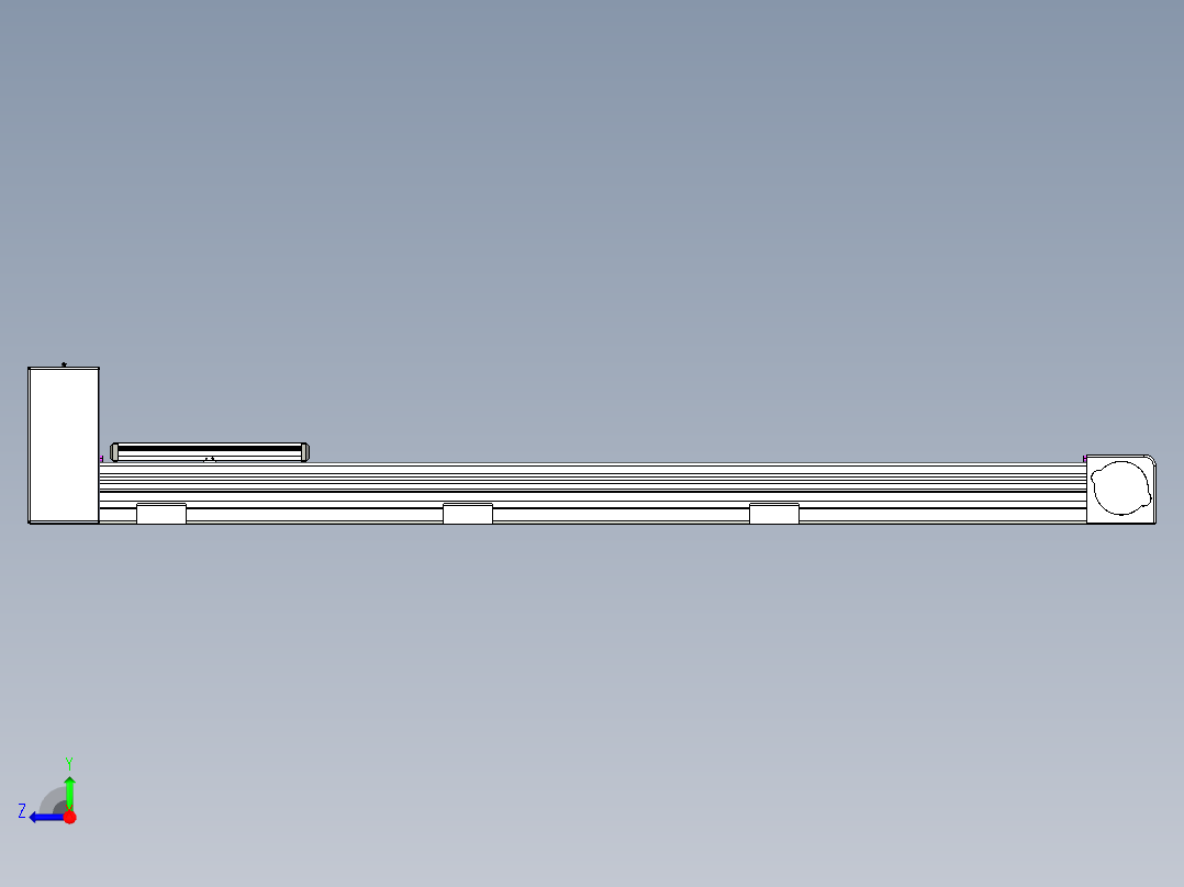 同步带滑台-欧规B8-L88-S1000-L-ZP75-D3-N10右视图