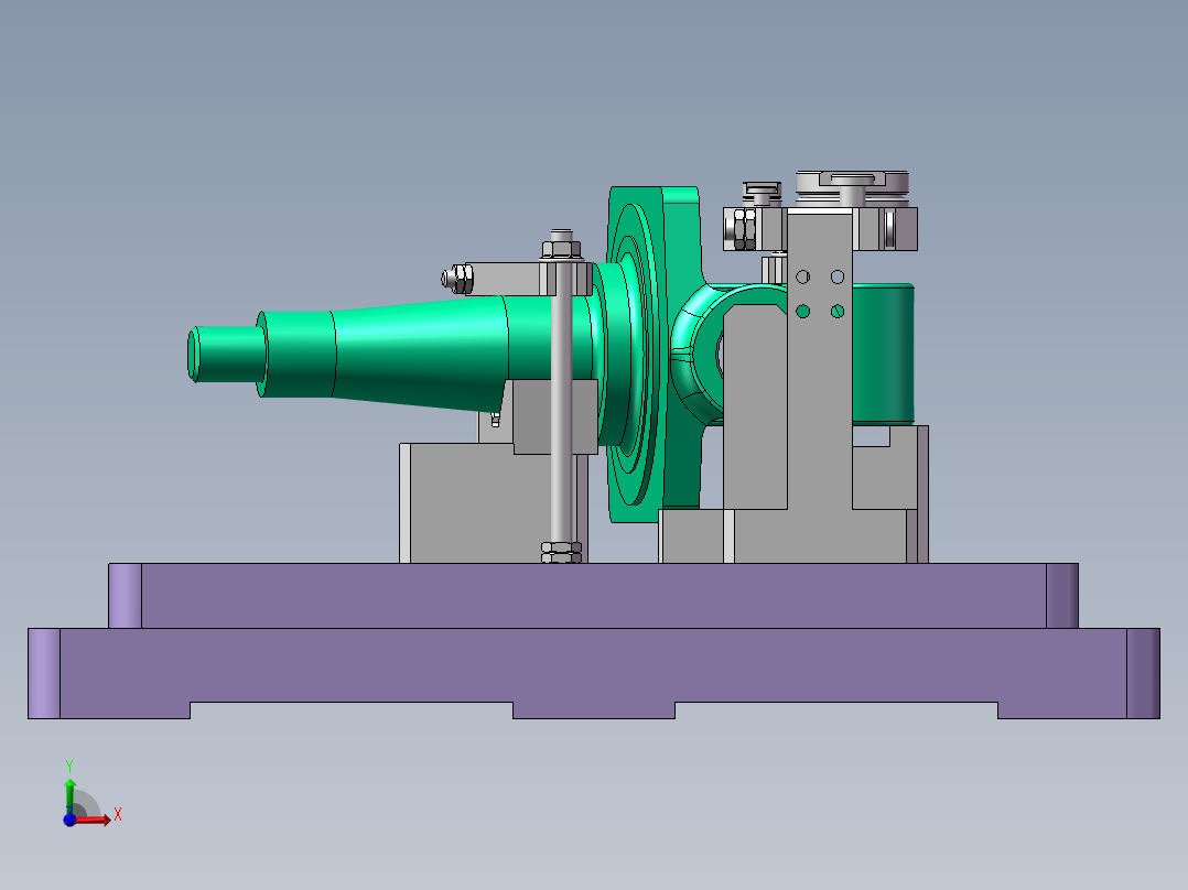 转向节内孔车组合夹具设计及分析含三维+cad+说明书前视图