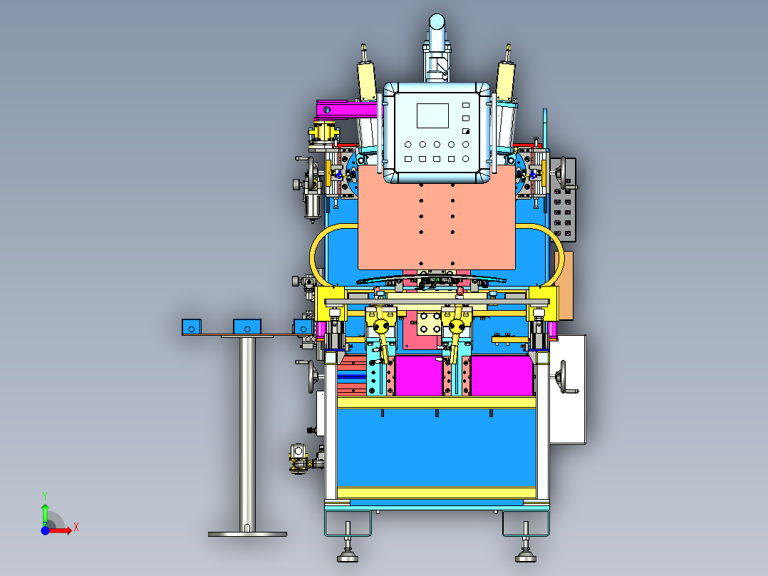 双头点焊机前视图
