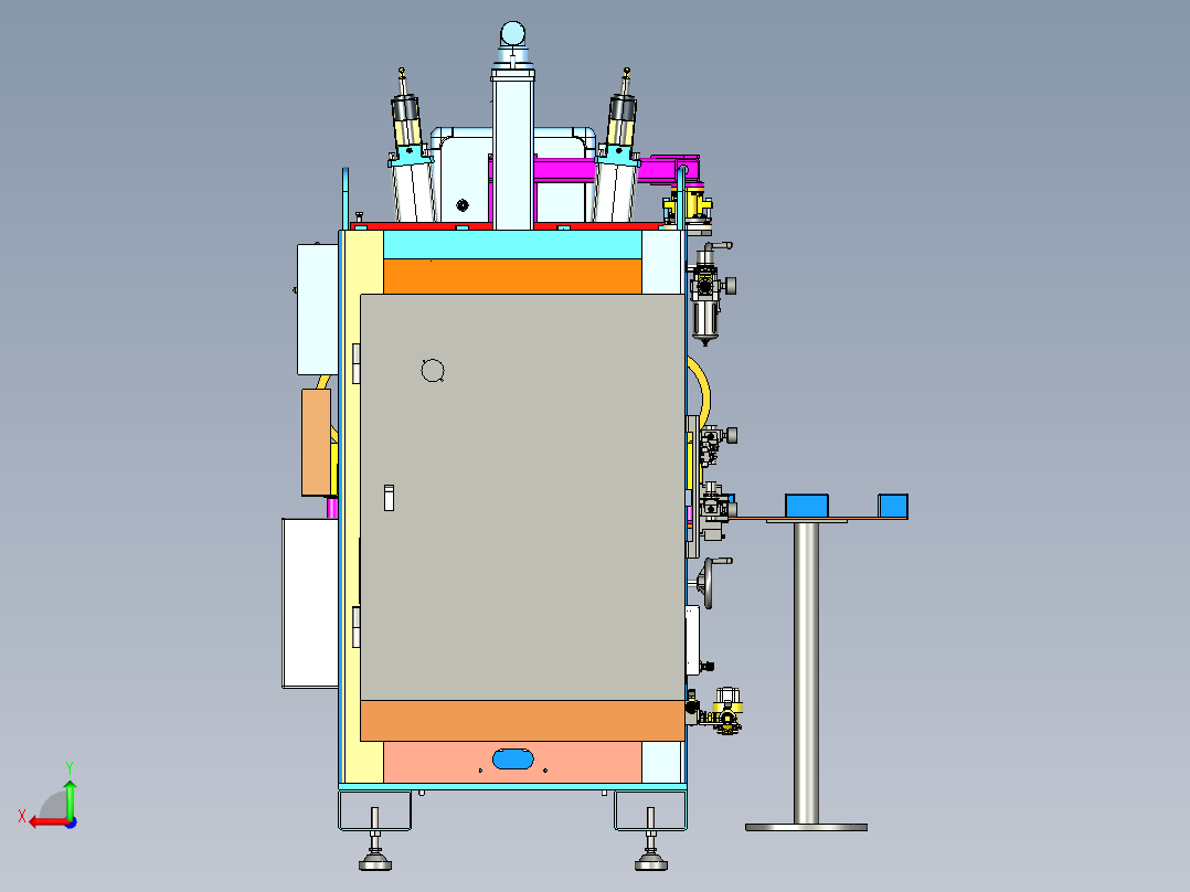双头点焊机后视图