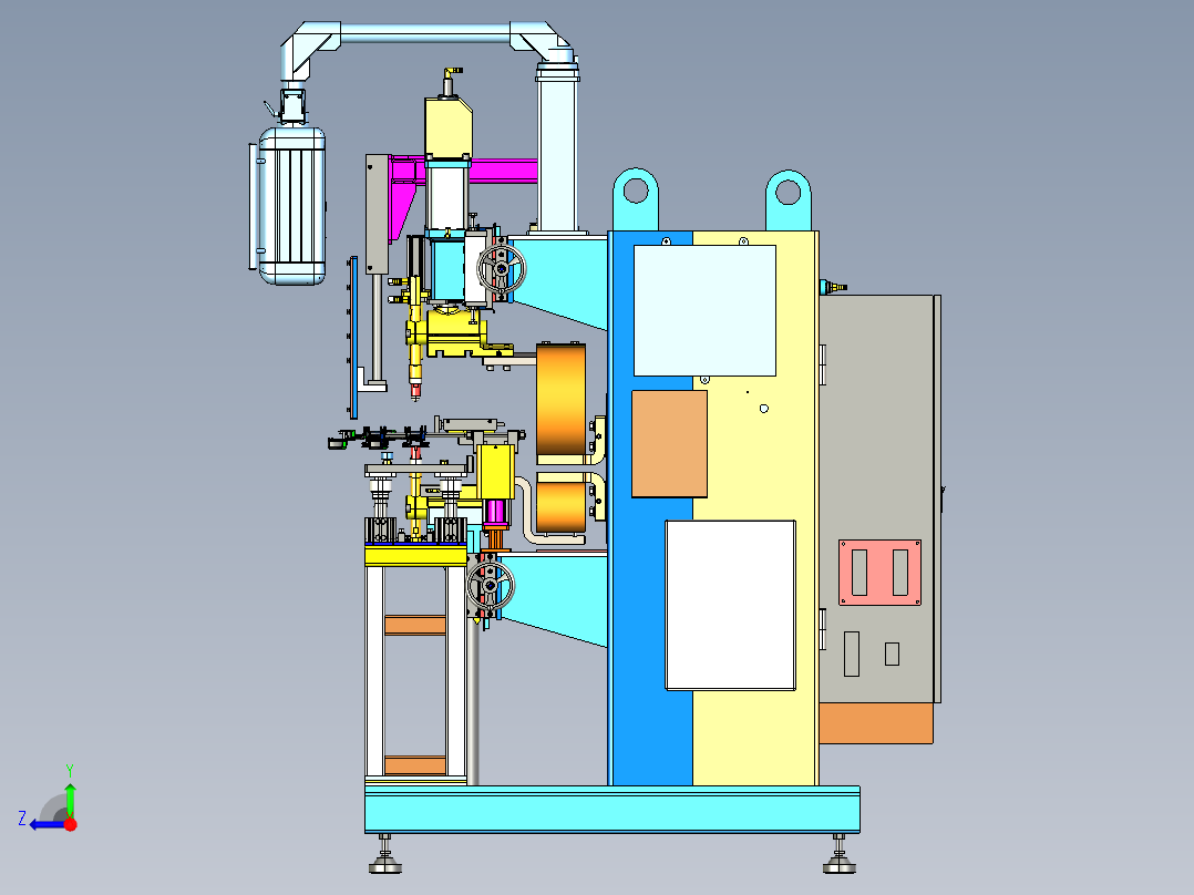 双头点焊机右视图