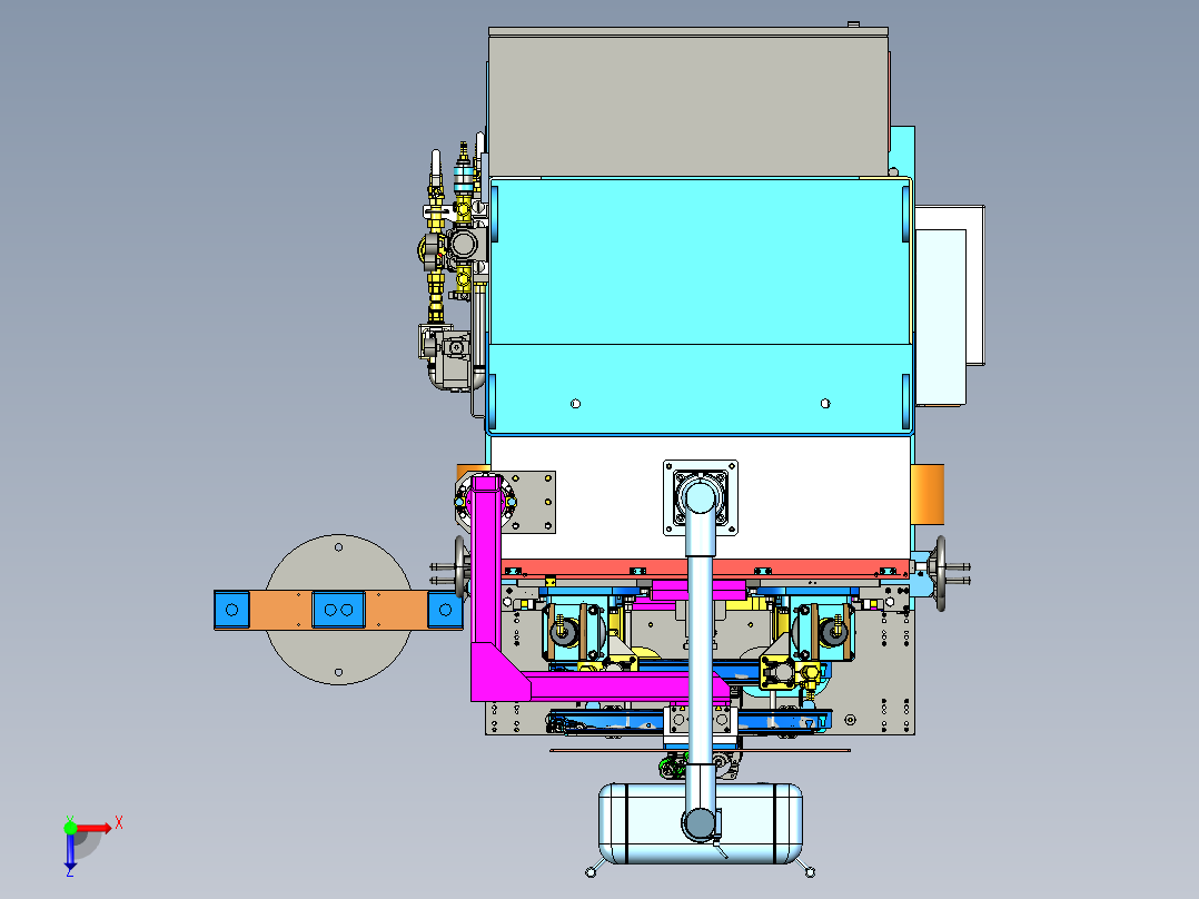 双头点焊机俯视图