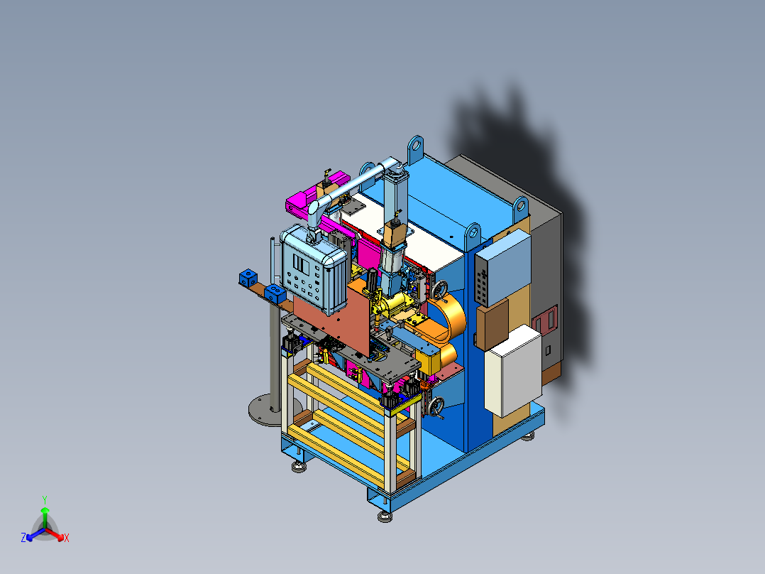 双头点焊机正等轴测图