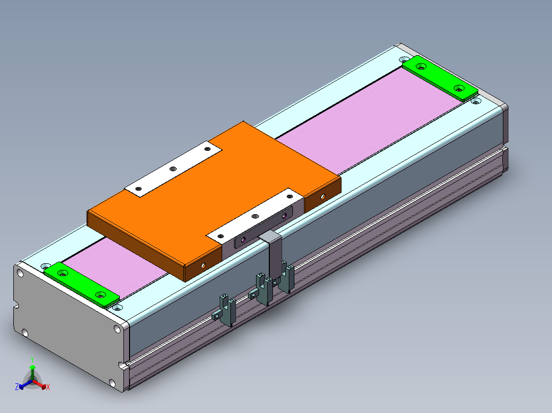 MCH丝杆全封闭MCH14-M-400W正等轴测图