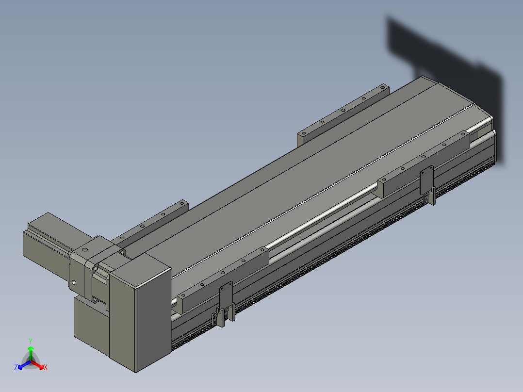 直线模组LHB21-L40-S500-RU设计图纸正等轴测图