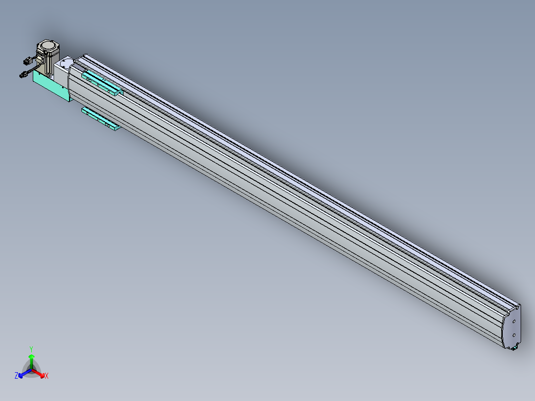 威洛博VBF同步带传动一般环境VBF14-L45-S1550-BL-ZP40-C3正等轴测图