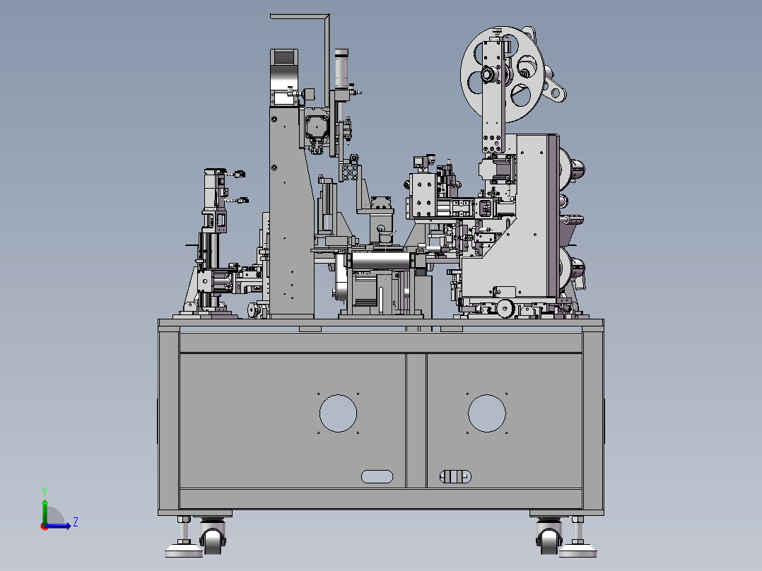 自动贴外围胶纸机sw18左视图