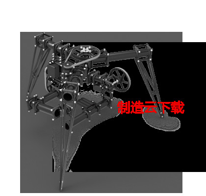 三轴摄像机云台3D模型