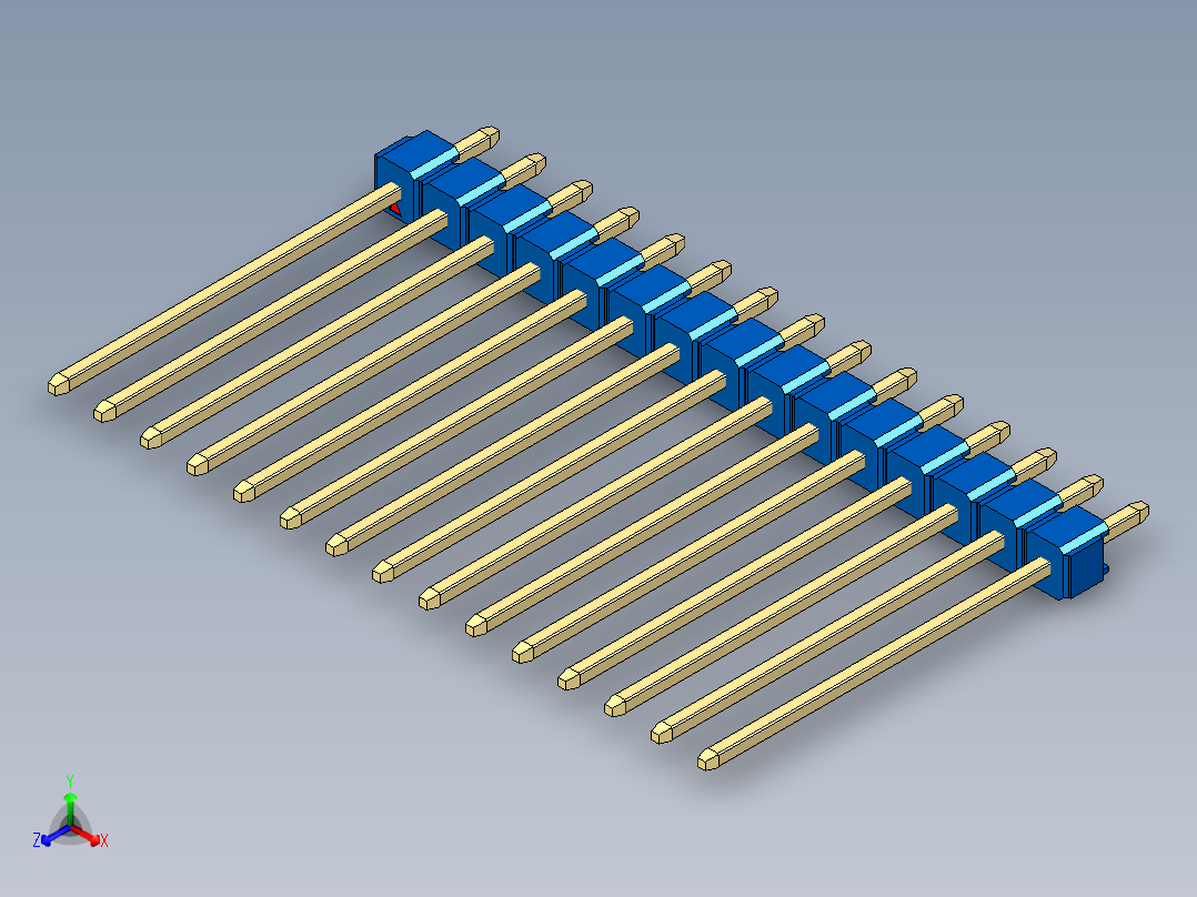 彩色公头100mil（2.54mm）系列-DS1021_blue_1x15p_100mil_Type19_rev1.0