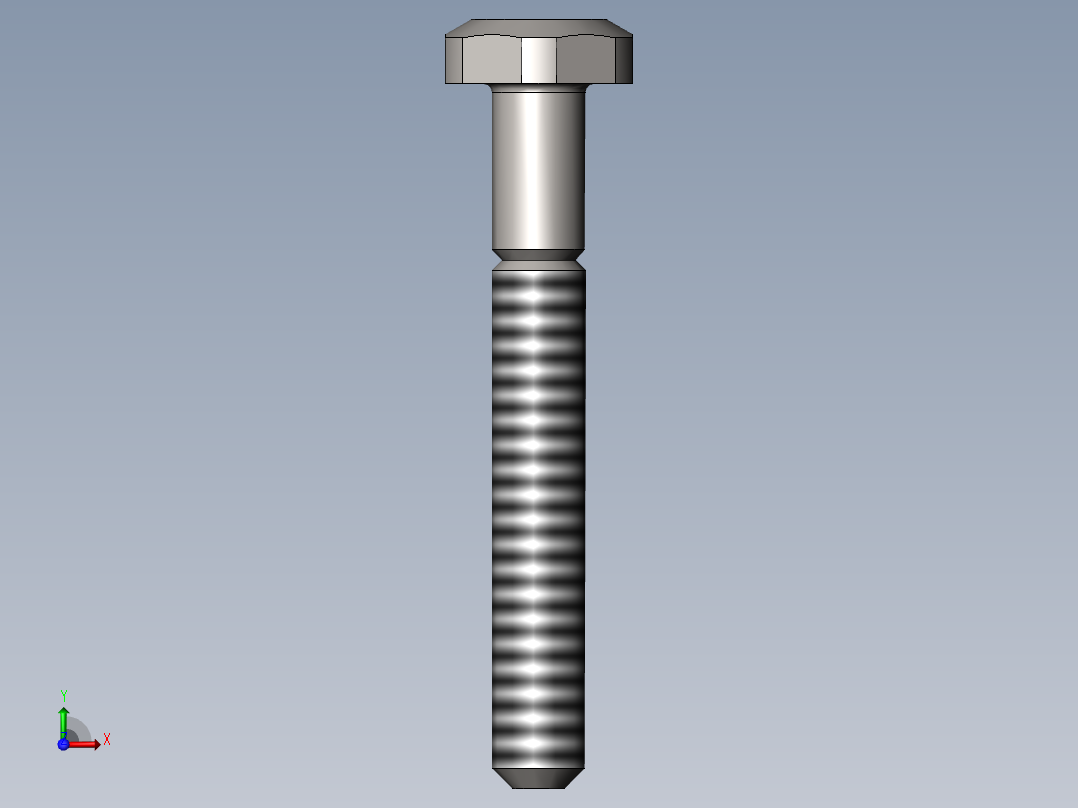 标准933螺栓前视图