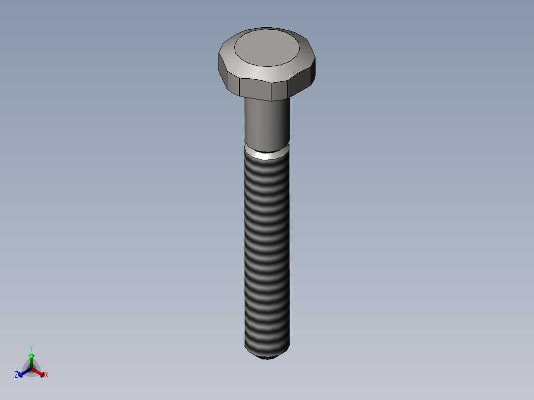 标准933螺栓正等轴测图