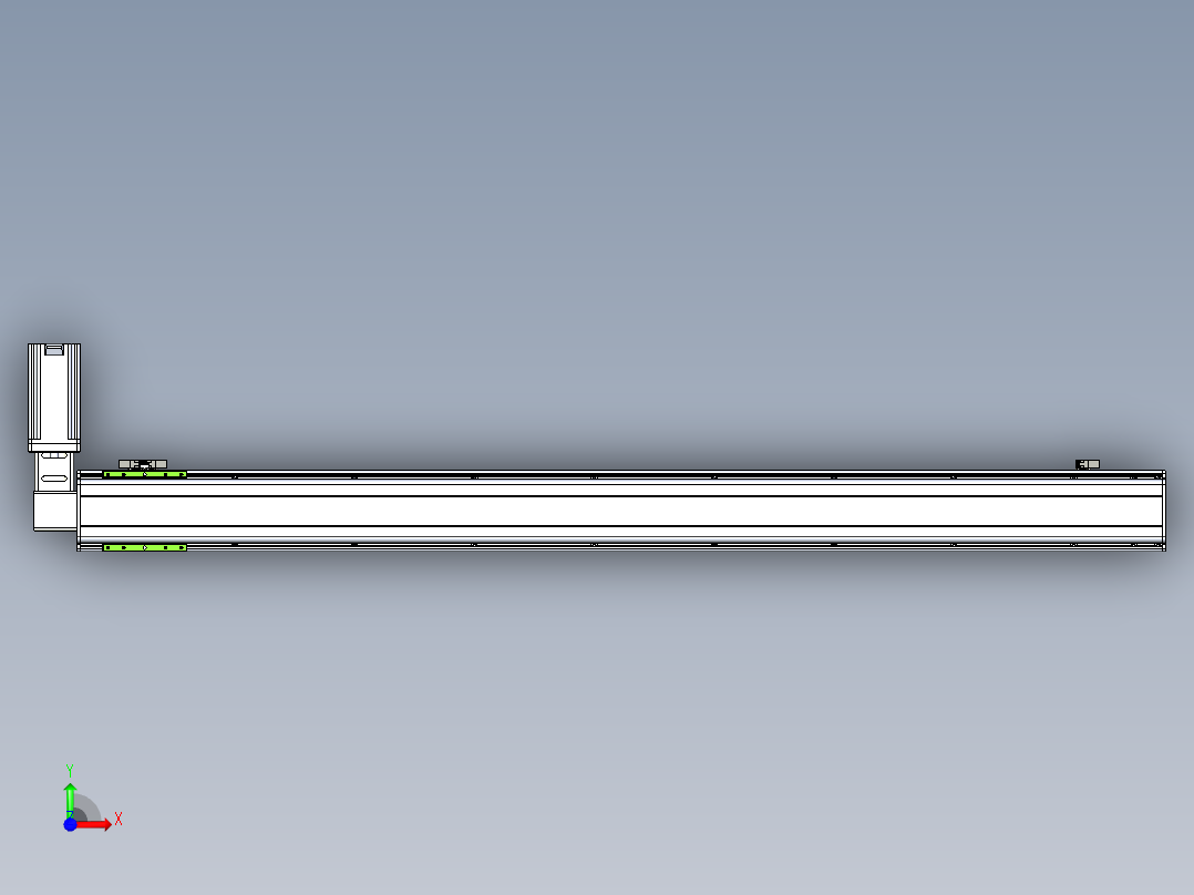 同步带滑台-半封闭B13-L90-S1550-R-Z86-D3前视图