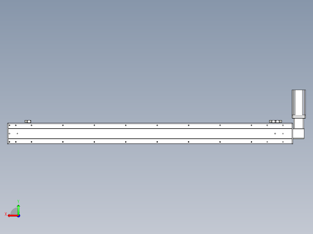 同步带滑台-半封闭B13-L90-S1550-R-Z86-D3后视图