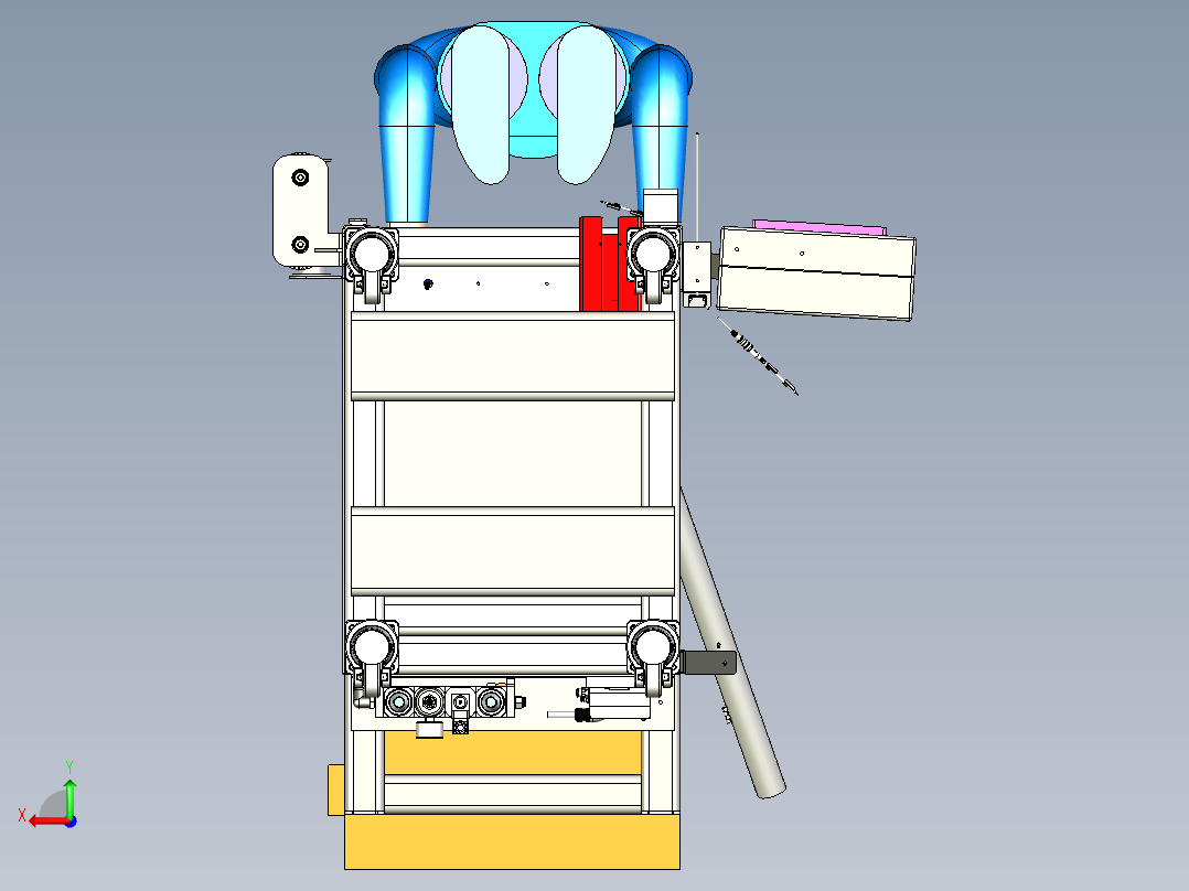 传感器支架压装后视图