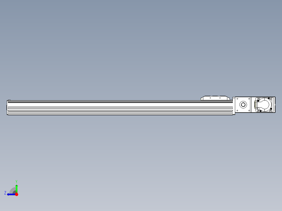 同步带全封闭直线模组TPA-HCB-85D-90-L750-MR-C-P20-N3右视图