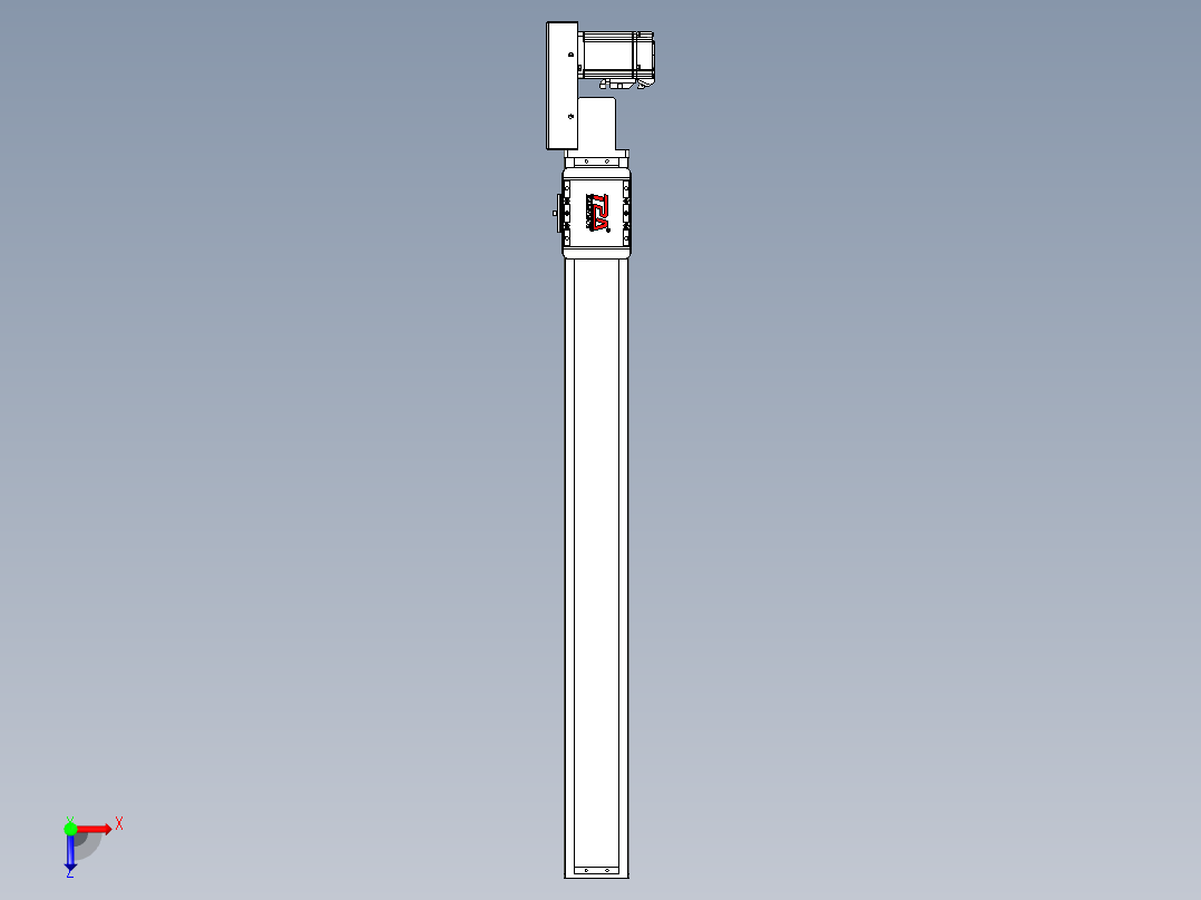 同步带全封闭直线模组TPA-HCB-85D-90-L750-MR-C-P20-N3俯视图